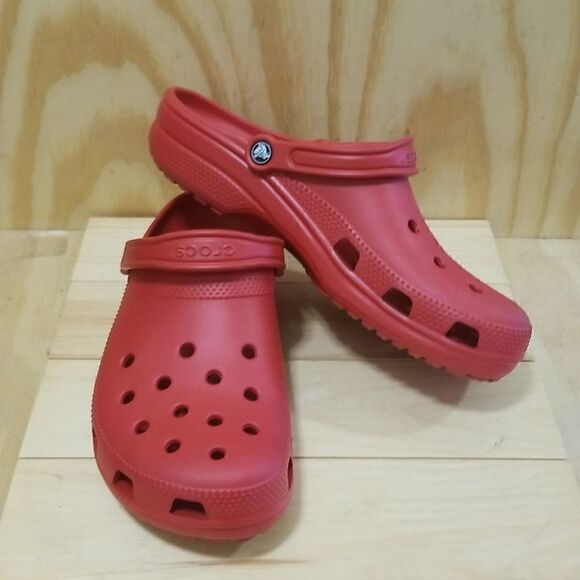 Crocs Clogs Men Sz 13Classic Red Slip On Sandals Shoes - Picture 7 of 8